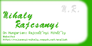 mihaly rajcsanyi business card